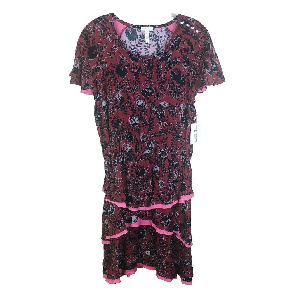 Matilda Jane Helena Dress Womens Size Small Friends Forever Tiered Ruffle Floral